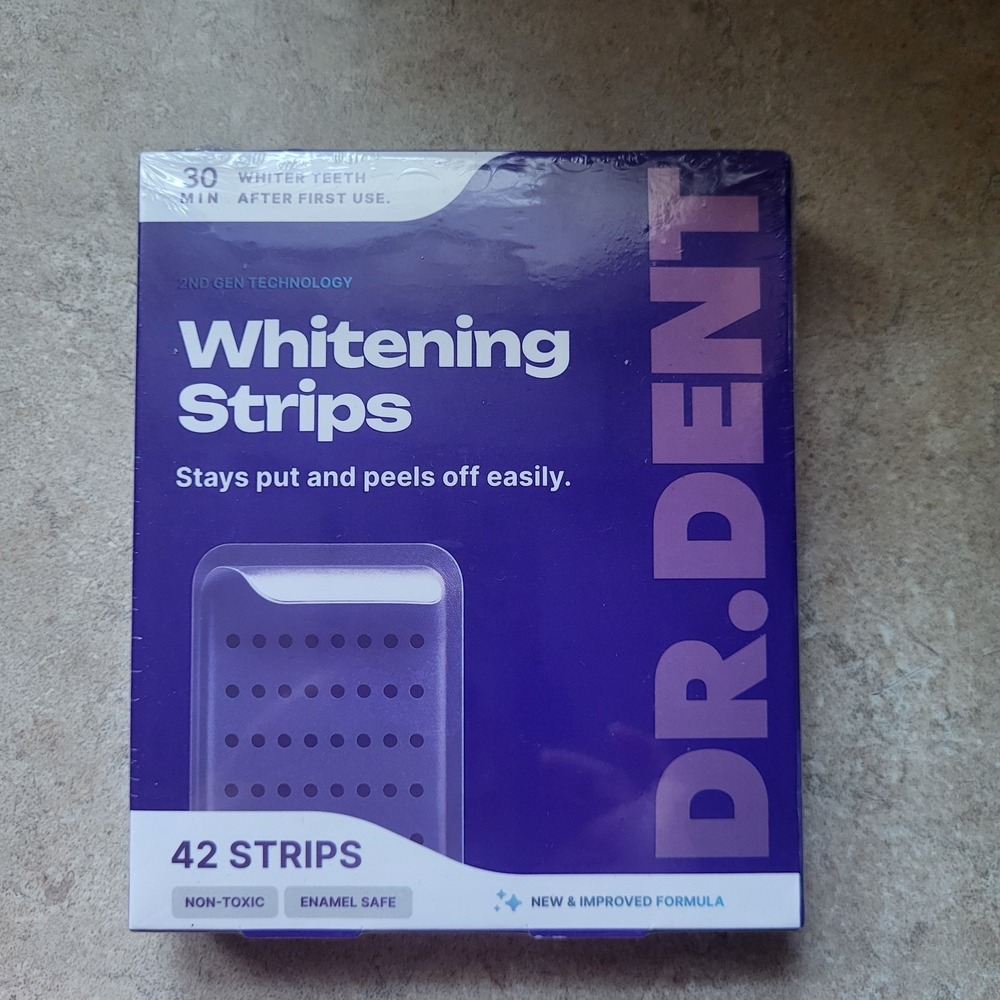 Dr.‎ Dent Whitening Strips 42 Count Non Toxic Enamel Safe 2nd Gen Technology